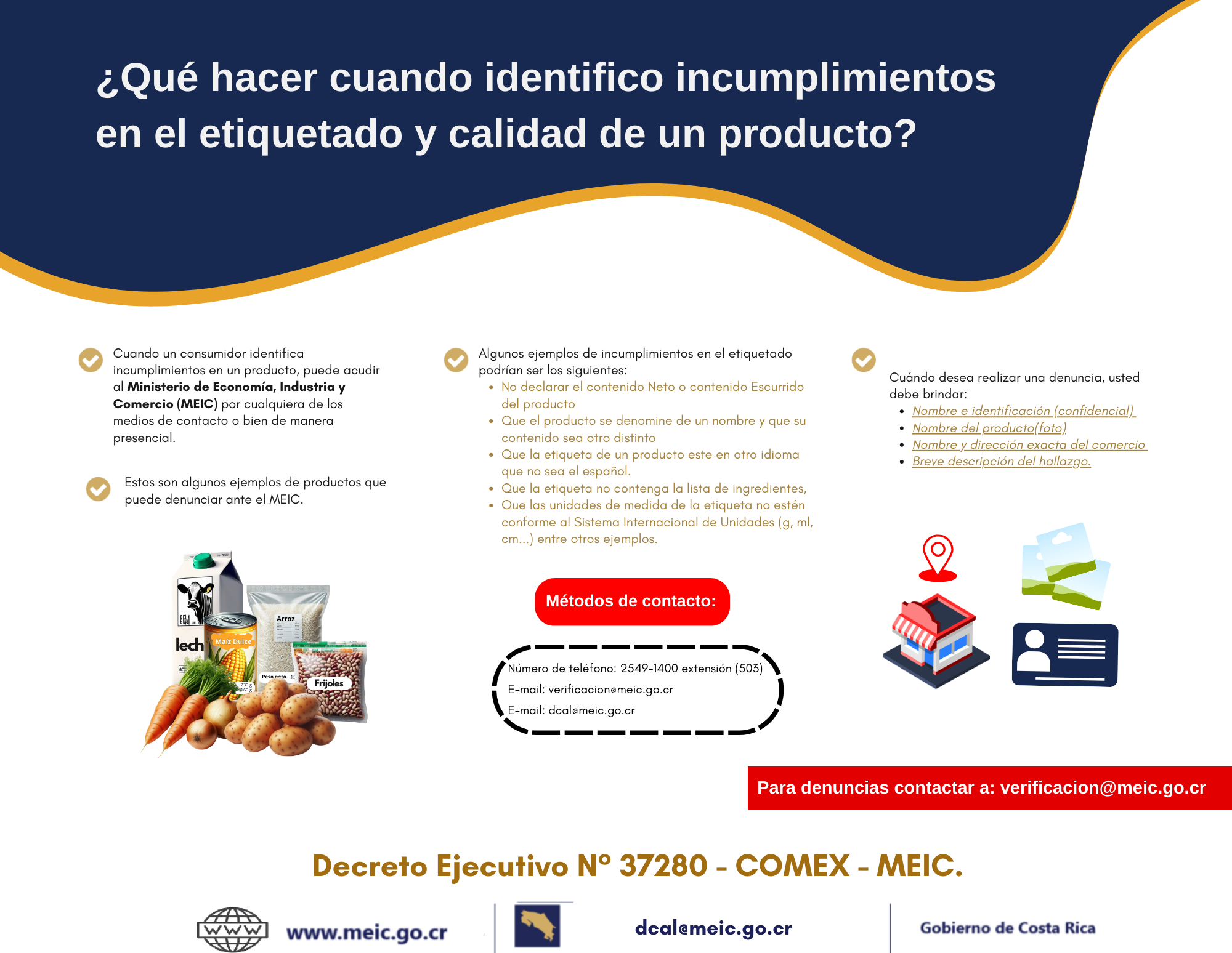 ¿Qué hacer cuando identifico incumplimientos en el etiquetado y calidad en un producto?